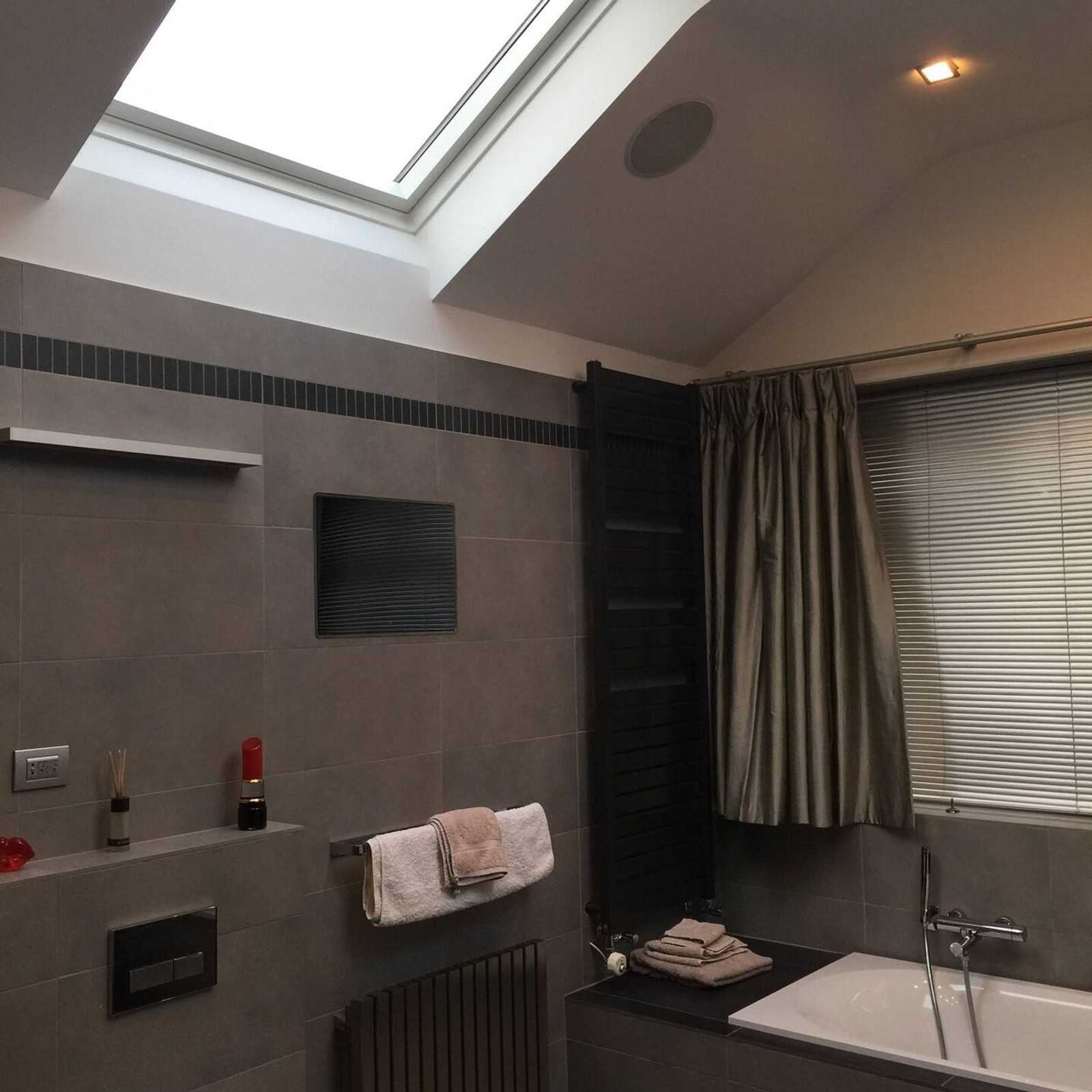 Modern bathroom with walk-in shower